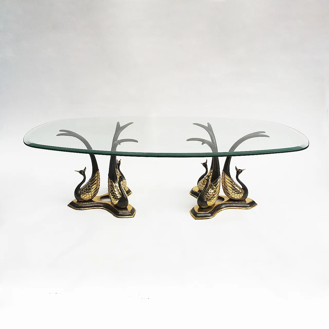 Brass Peacock Side Or Coffee Table 11