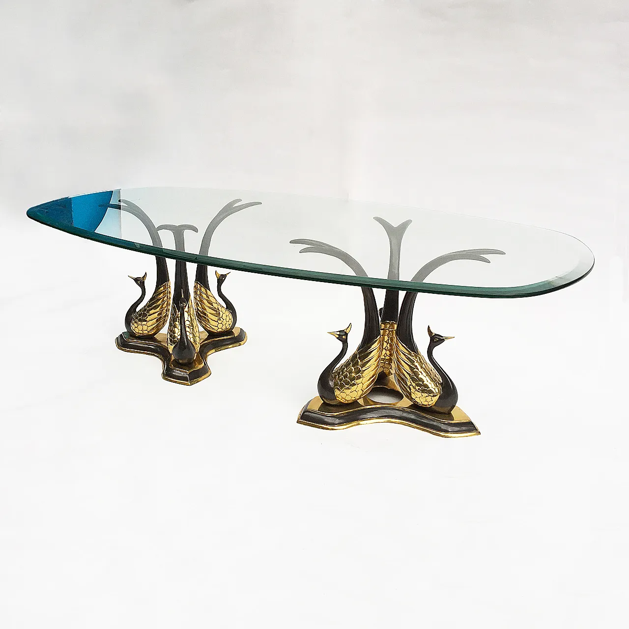 Brass Peacock Side Or Coffee Table 12