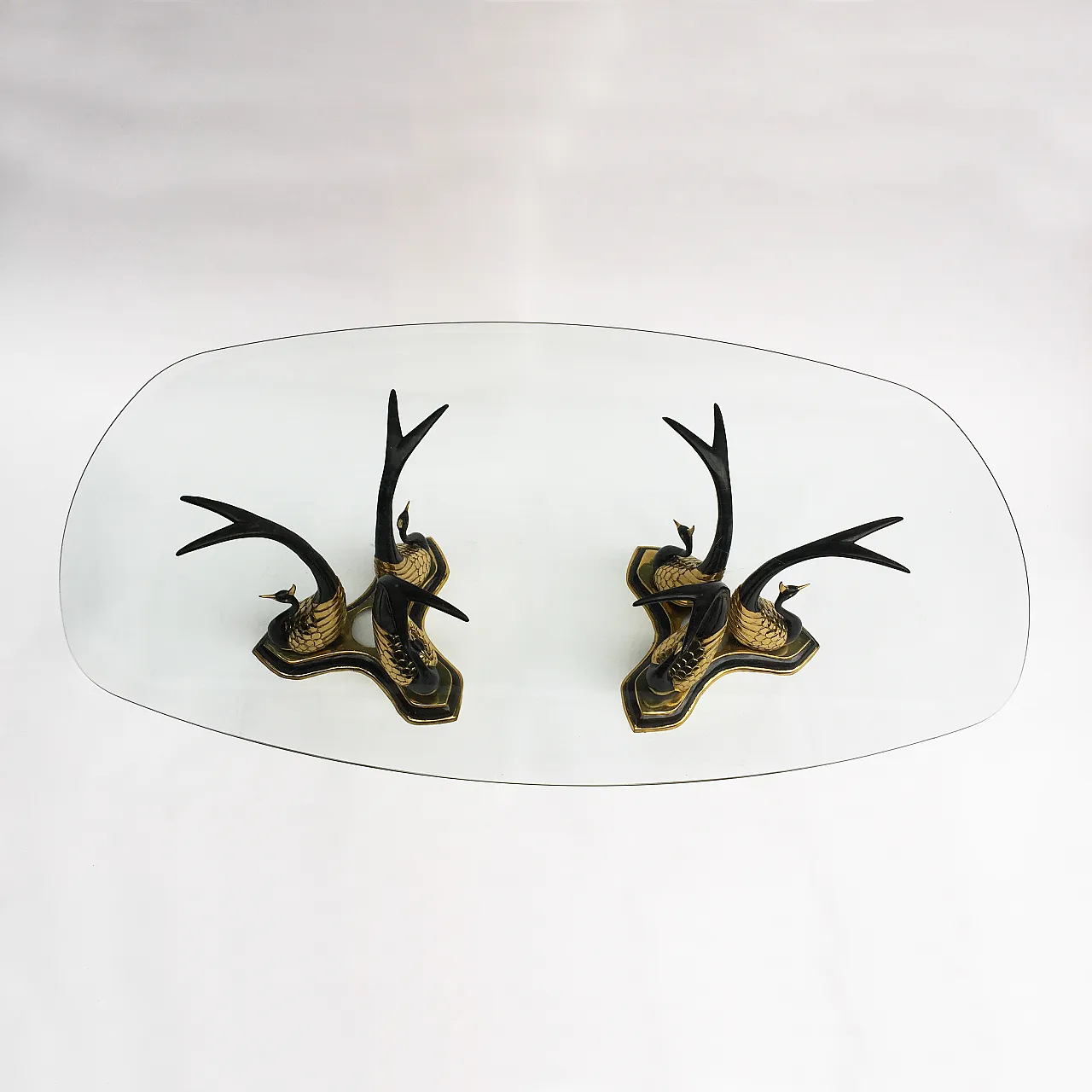 Brass Peacock Side Or Coffee Table 13