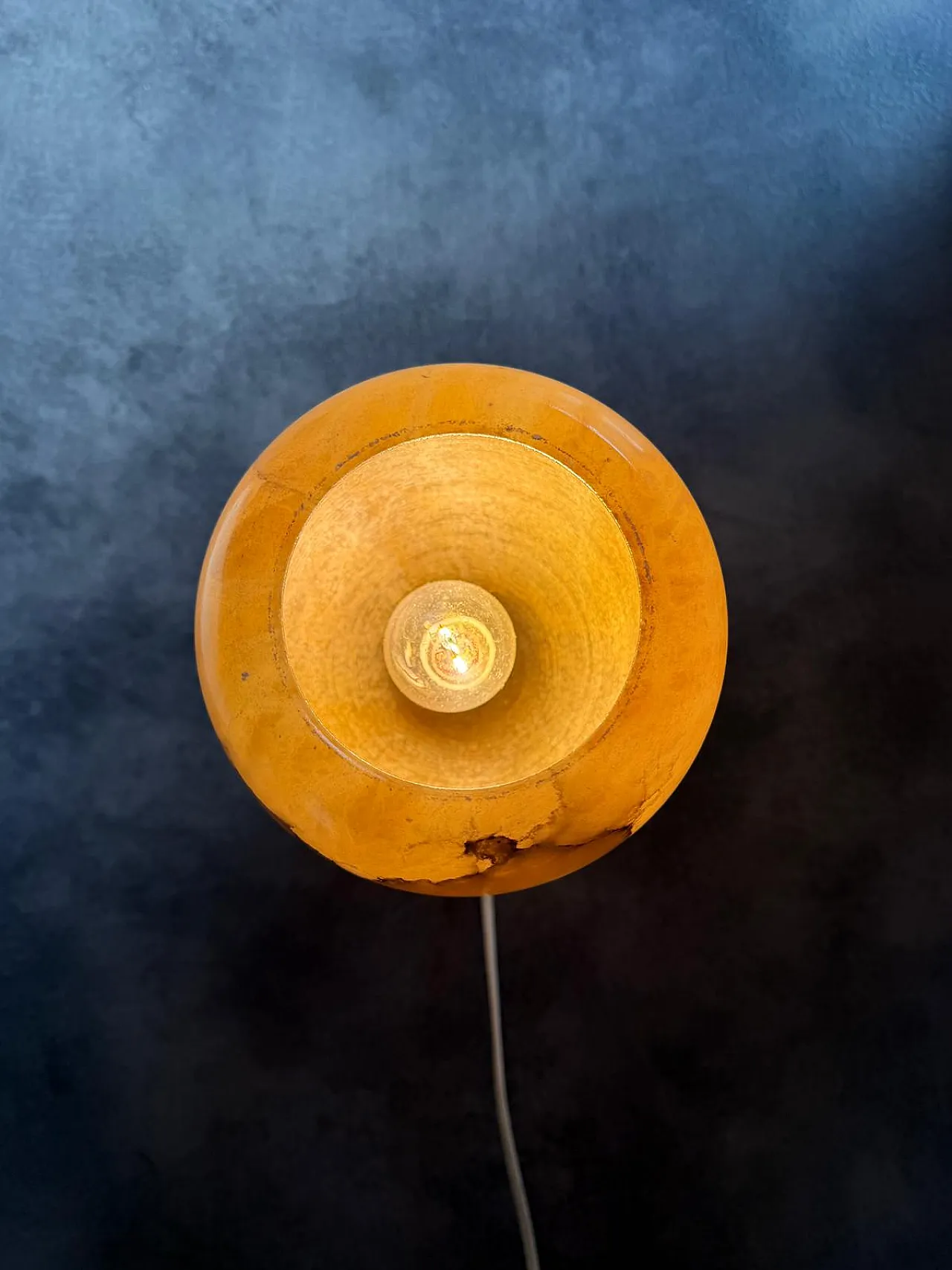 Italian Mid-Century Onyx Table Lamp, 50s 1