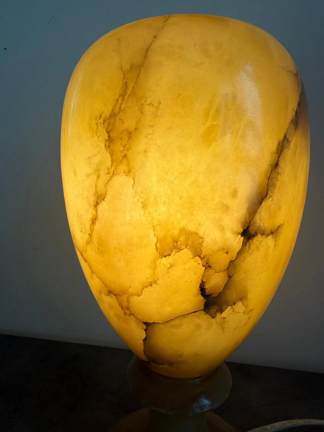 Italian Mid-Century Onyx Table Lamp, 50s 3
