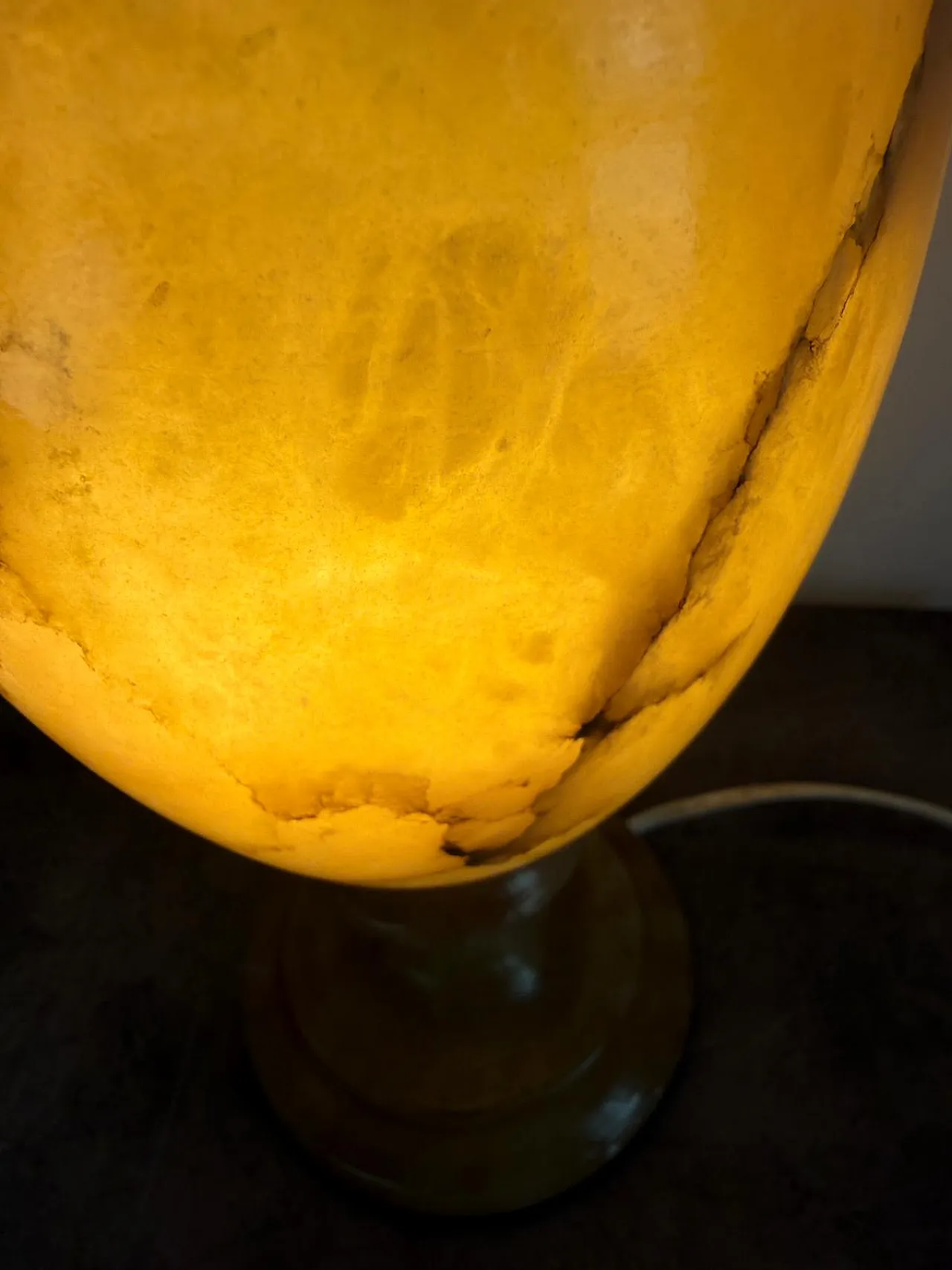 Italian Mid-Century Onyx Table Lamp, 50s 4