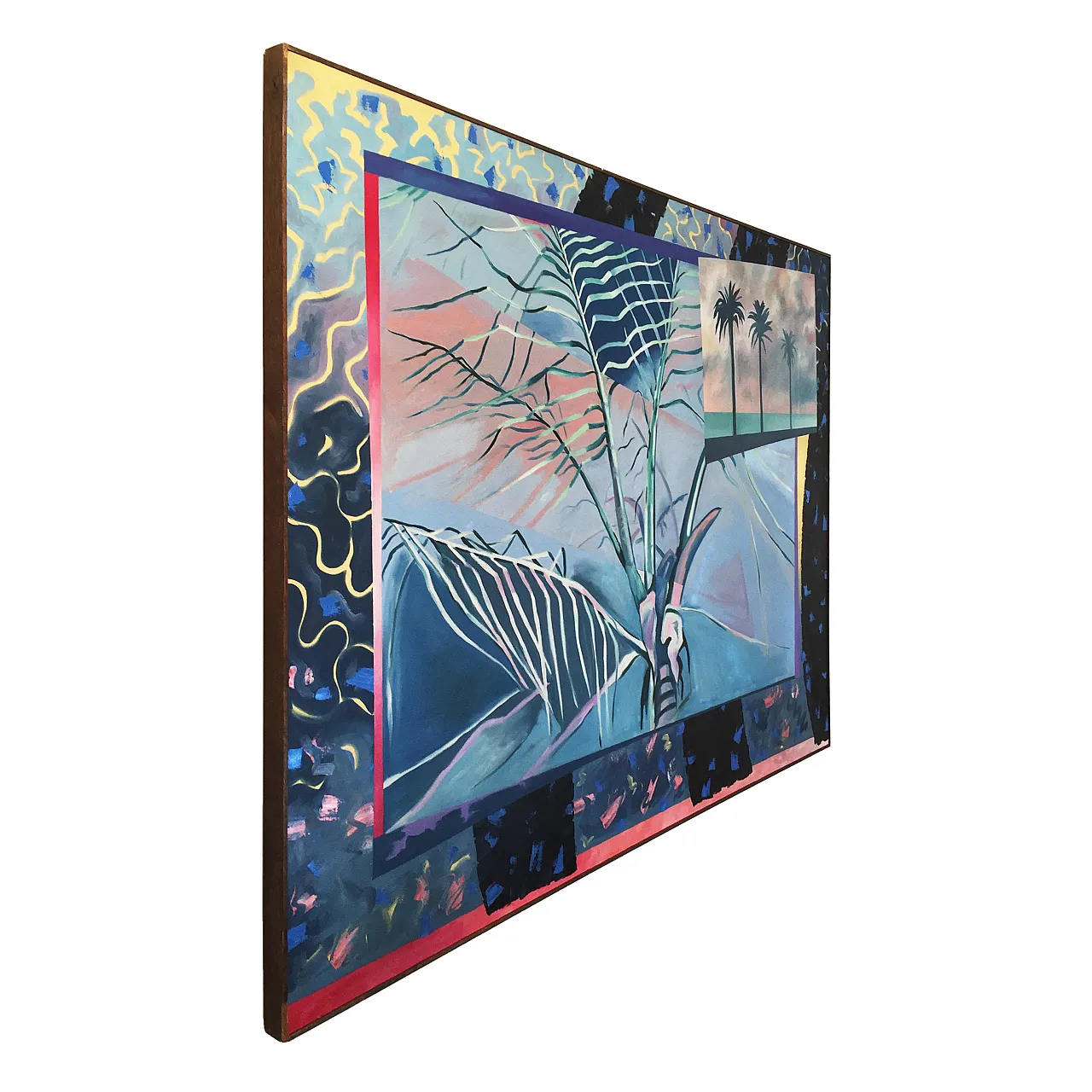 Dipinto di Richard Frank 'Palm's Parade', olio su tela 1980 2