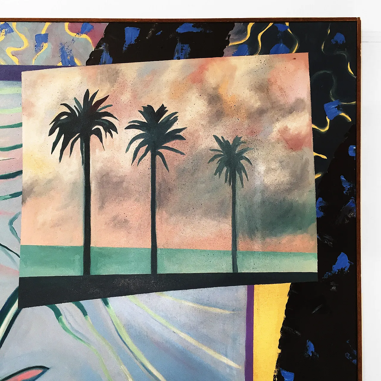 Dipinto di Richard Frank 'Palm's Parade', olio su tela 1980 5