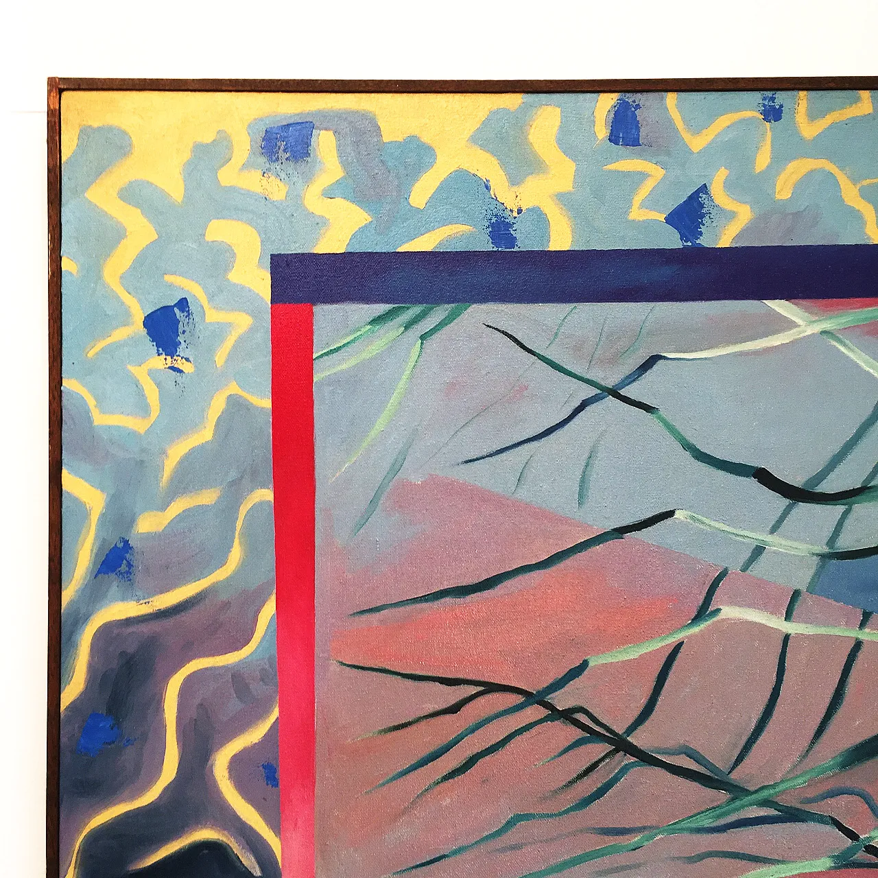 Dipinto di Richard Frank 'Palm's Parade', olio su tela 1980 6