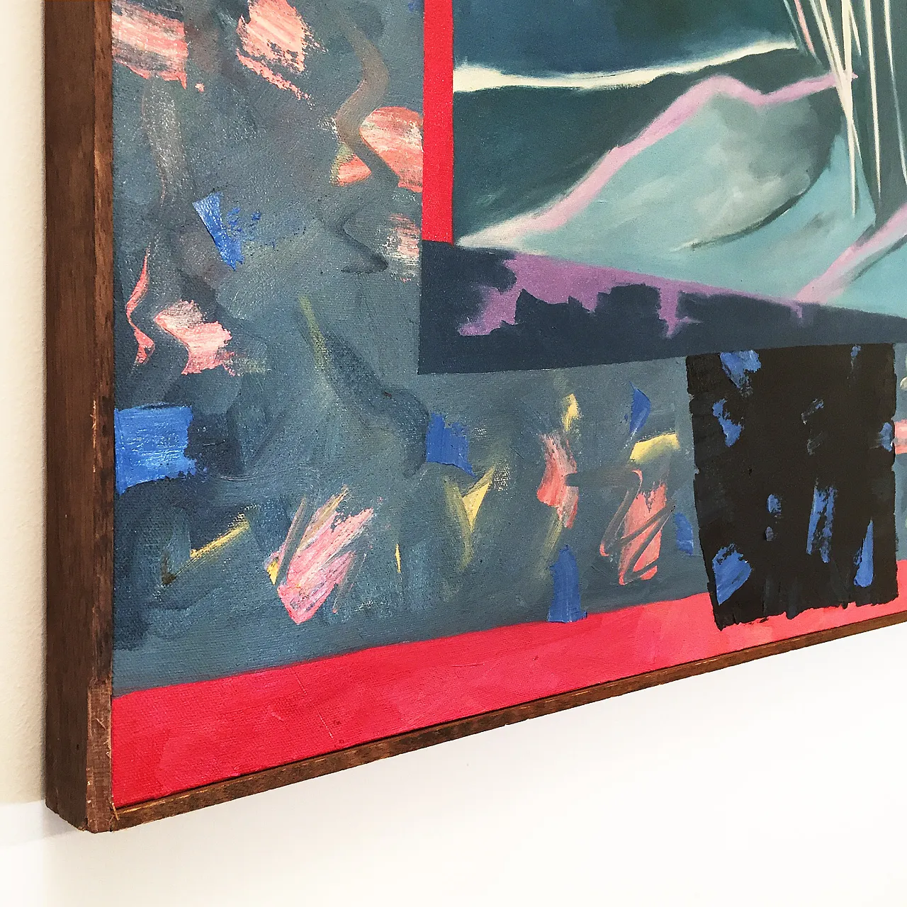 Dipinto di Richard Frank 'Palm's Parade', olio su tela 1980 7
