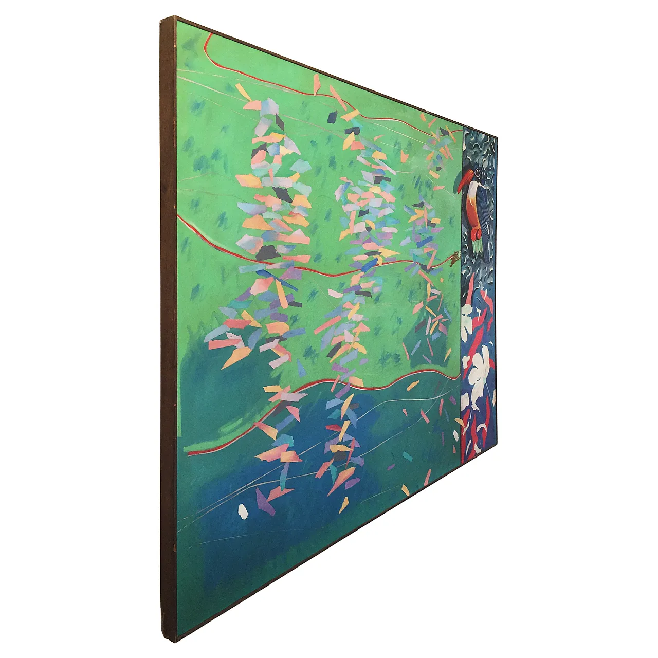 Richard Frank 'Kingfisher's Kotillion' Painting, Oil On Canvas 1980 2