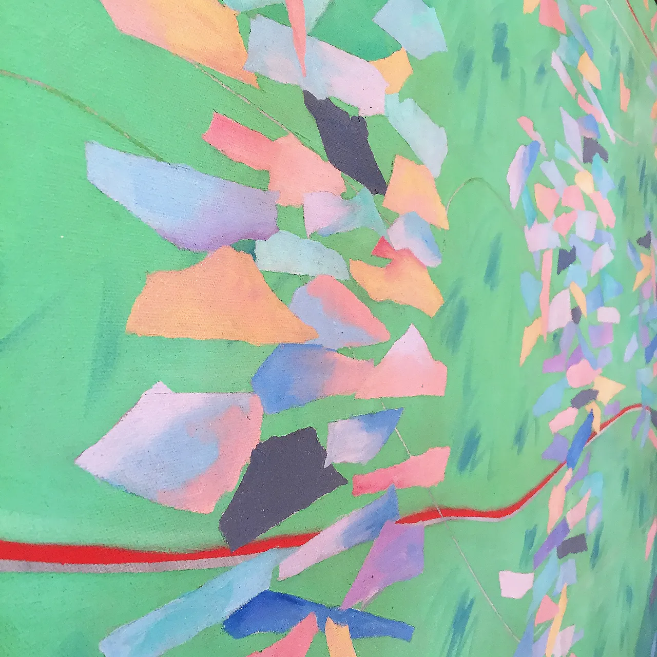 Richard Frank 'Kingfisher's Kotillion' Painting, Oil On Canvas 1980 3