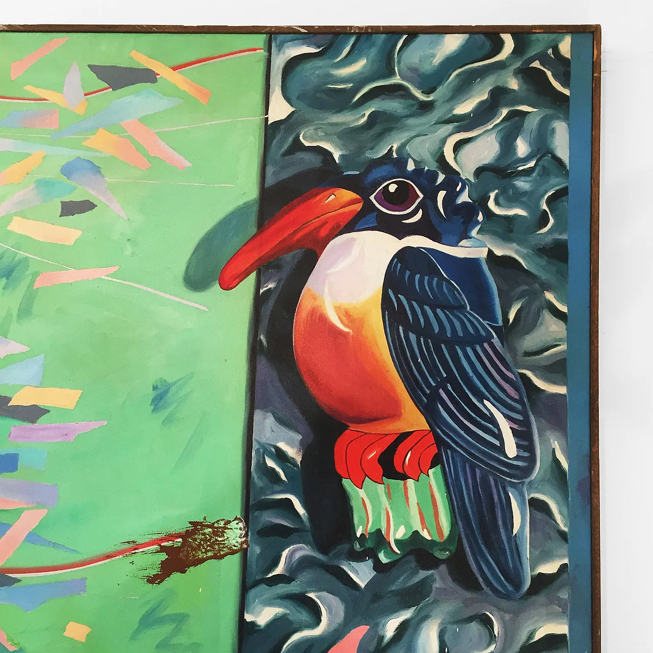 Richard Frank 'Kingfisher's Kotillion' Painting, Oil On Canvas 1980 4