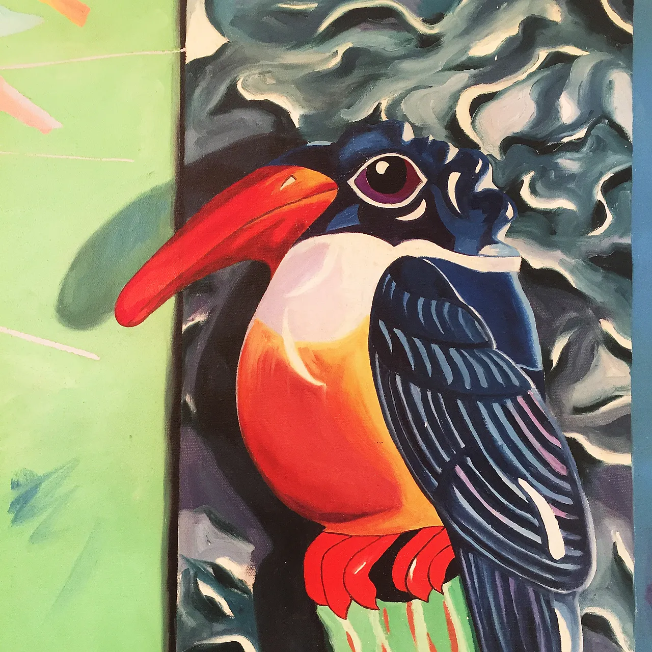Richard Frank 'Kingfisher's Kotillion' Painting, Oil On Canvas 1980 5
