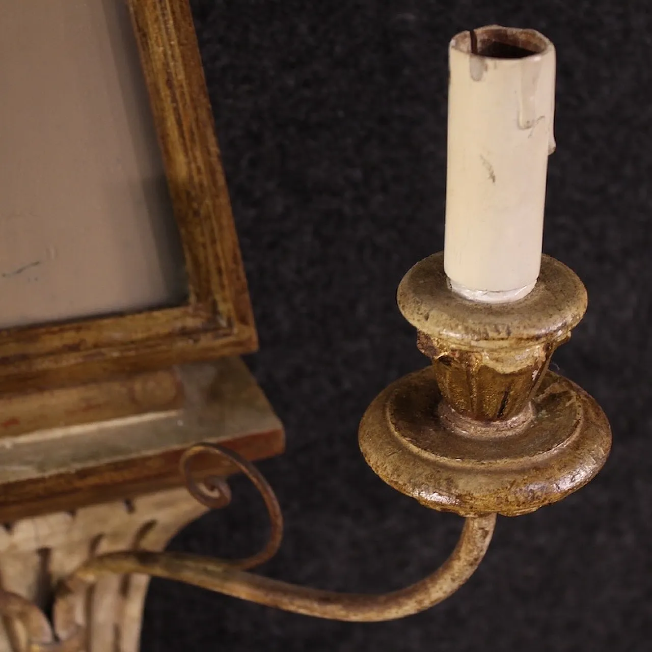 Pair of  Italian Louis XVI style wall lights, 20th century 6