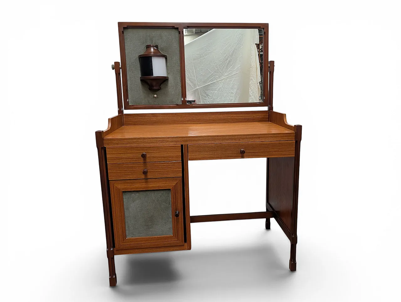3V dressing table with mirror and integrated lamp, 1950s 1