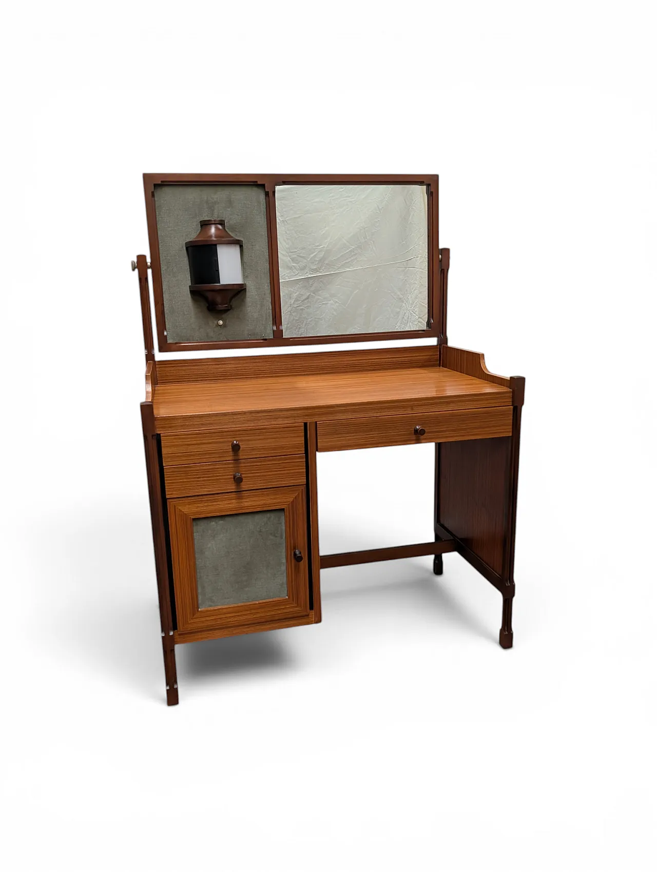 3V dressing table with mirror and integrated lamp, 1950s 3