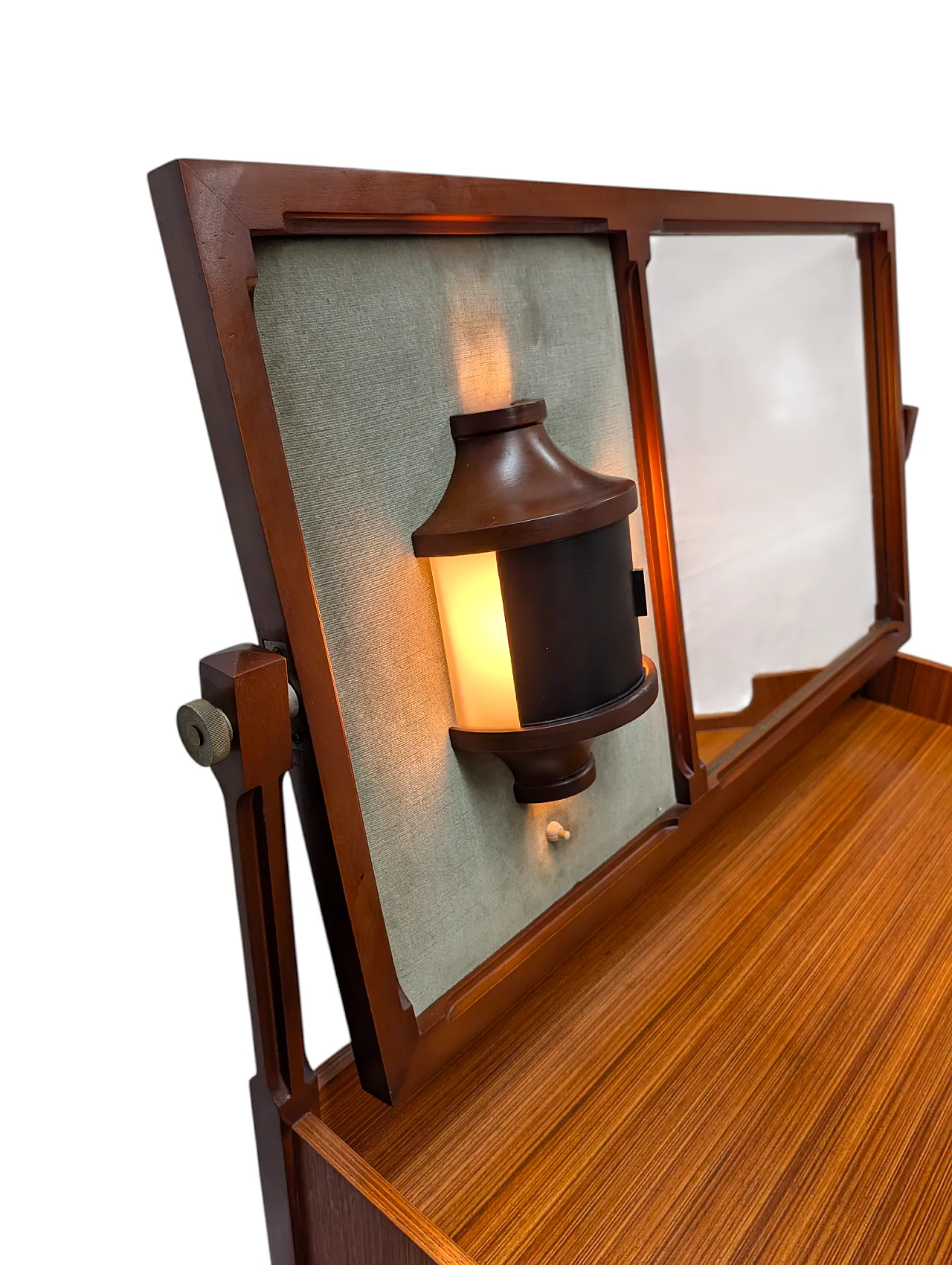 3V dressing table with mirror and integrated lamp, 1950s 13