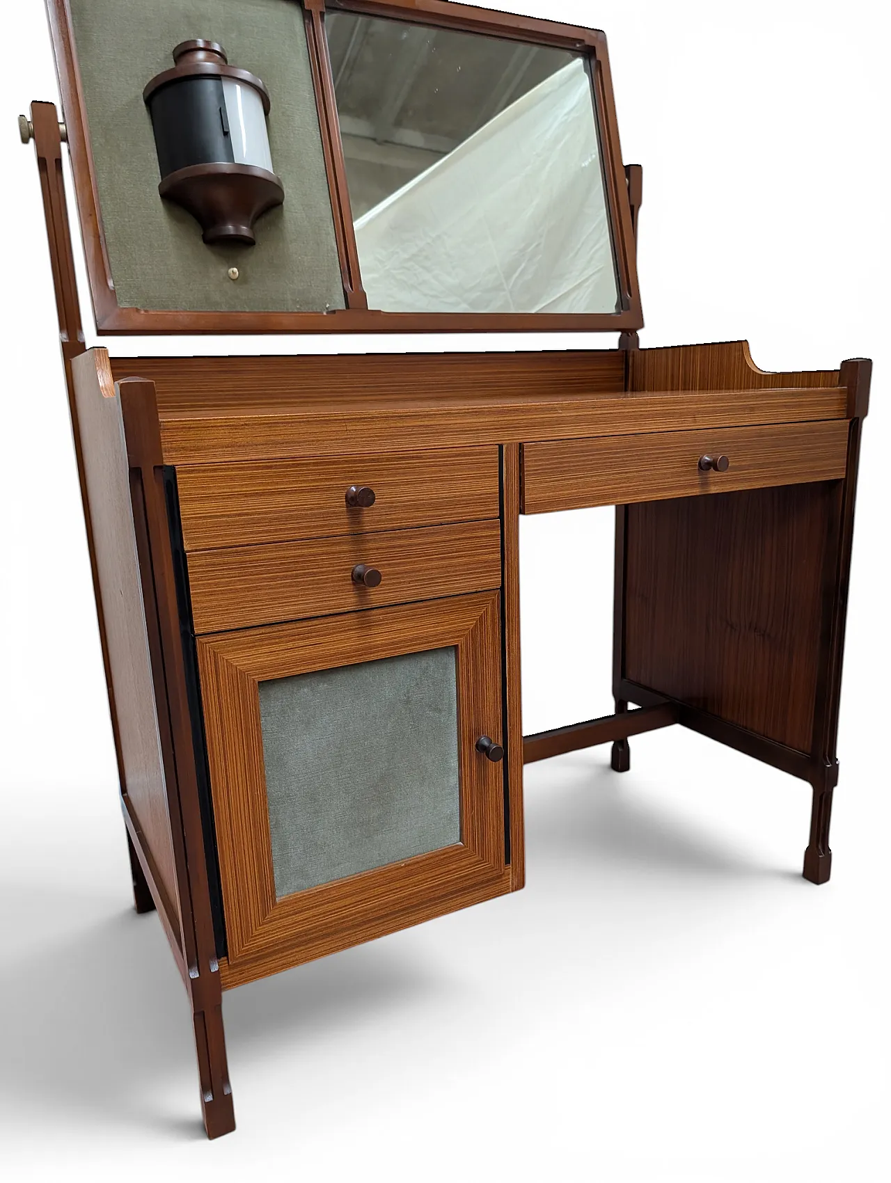 3V dressing table with mirror and integrated lamp, 1950s 17