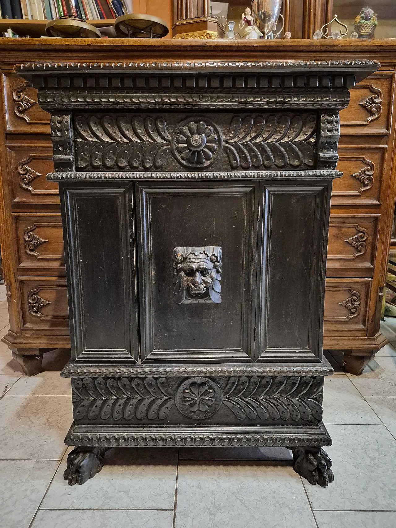 Sideboard in ebonized wood, Lombardy, 19th century 2