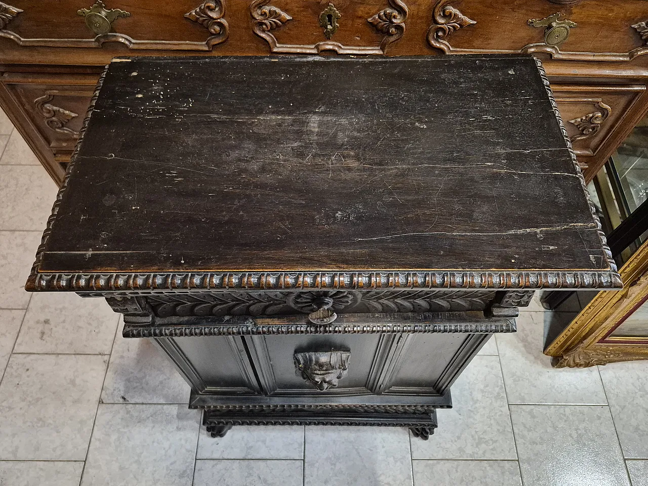 Sideboard in ebonized wood, Lombardy, 19th century 6