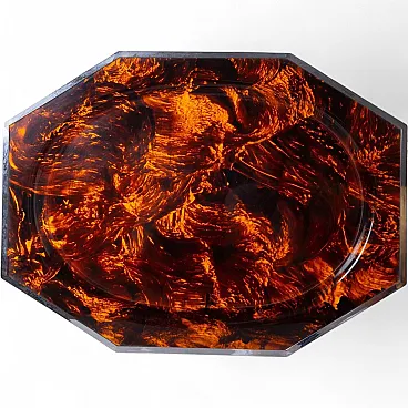 Octagonal lucite tray attributed to the Maison Mercier, France, 1970s