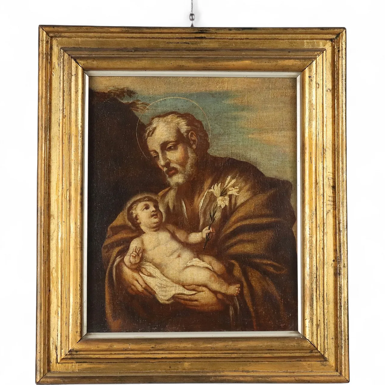 Saint Joseph and the Baby Jesus, oil on canvas, 17th century 10