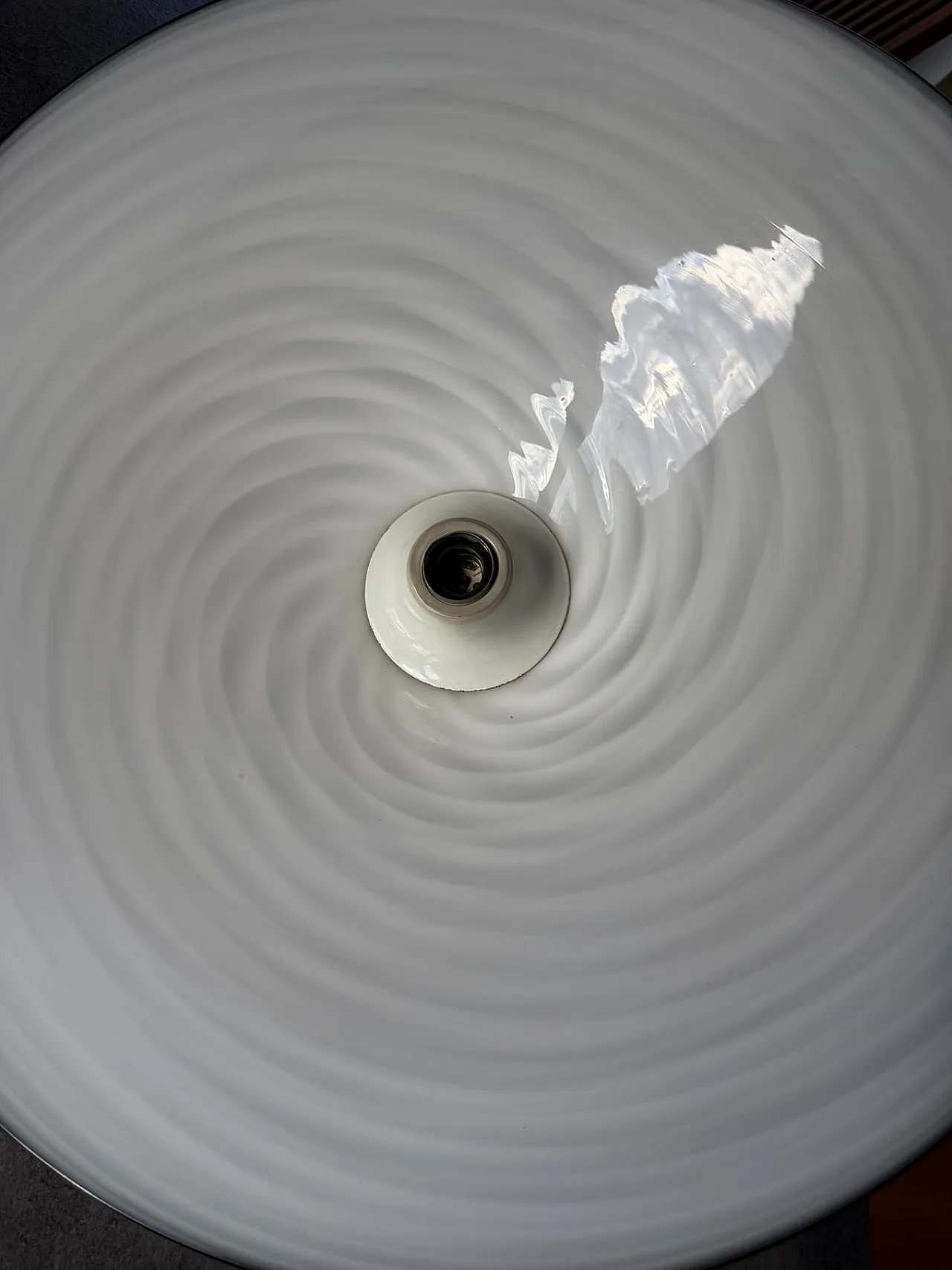Italian Spiral Glass Pendant Venetian-Inspired, Hand-Blown, 1960s 9
