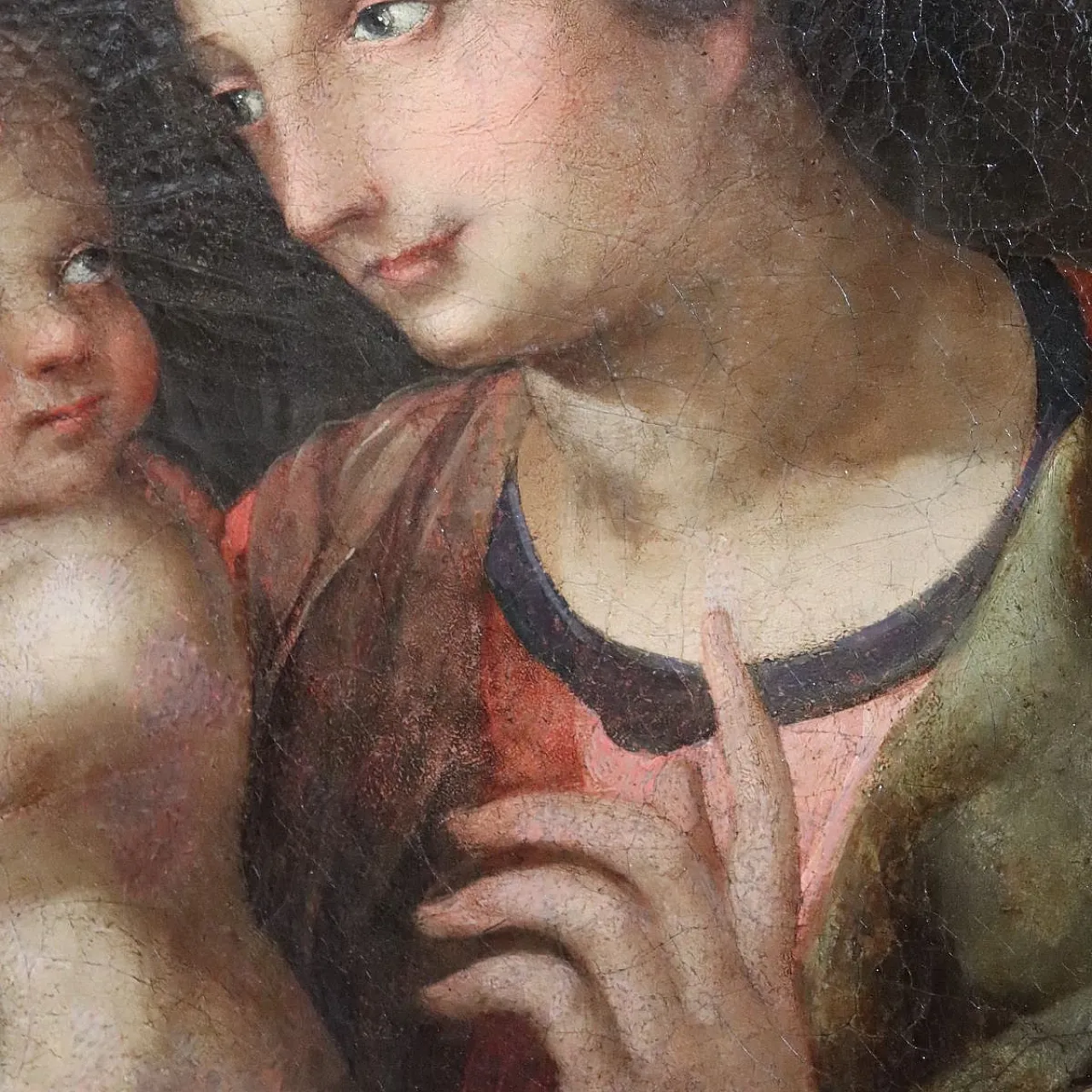 Religious oil painting on canvas, 18th century 5