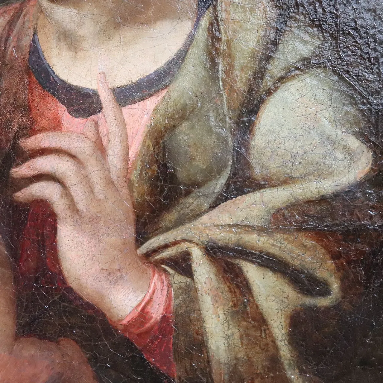 Religious oil painting on canvas, 18th century 7