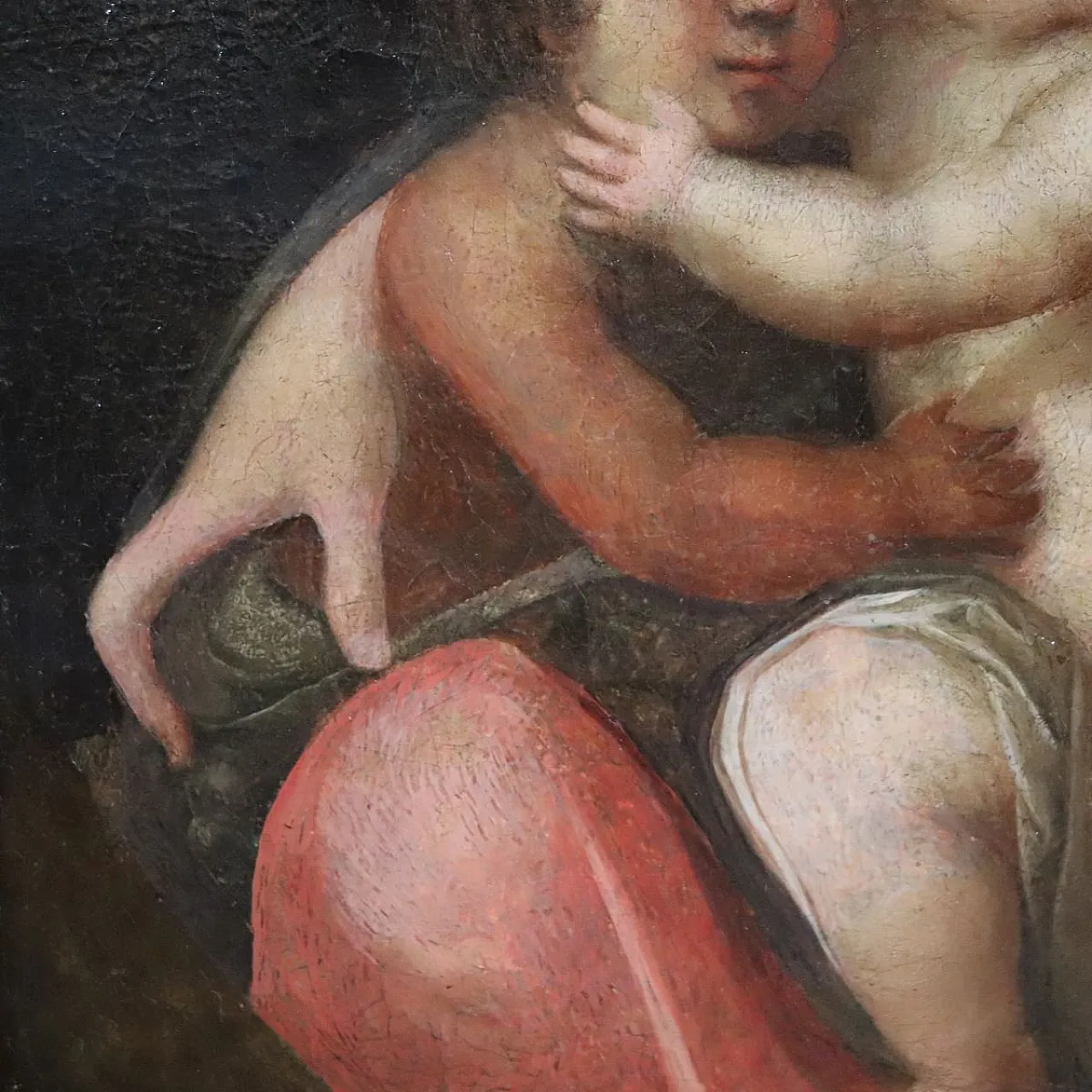 Religious oil painting on canvas, 18th century 8