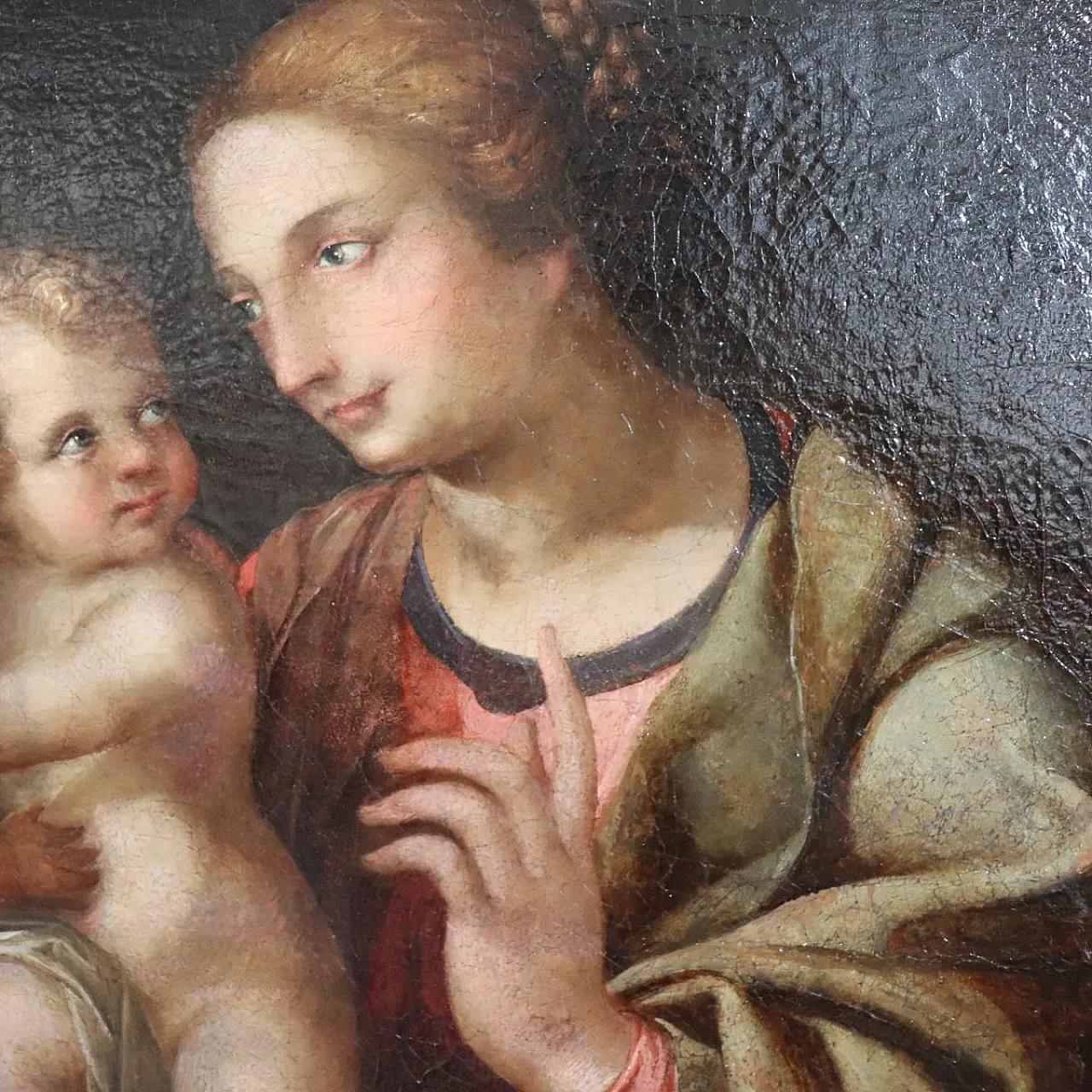 Religious oil painting on canvas, 18th century 12