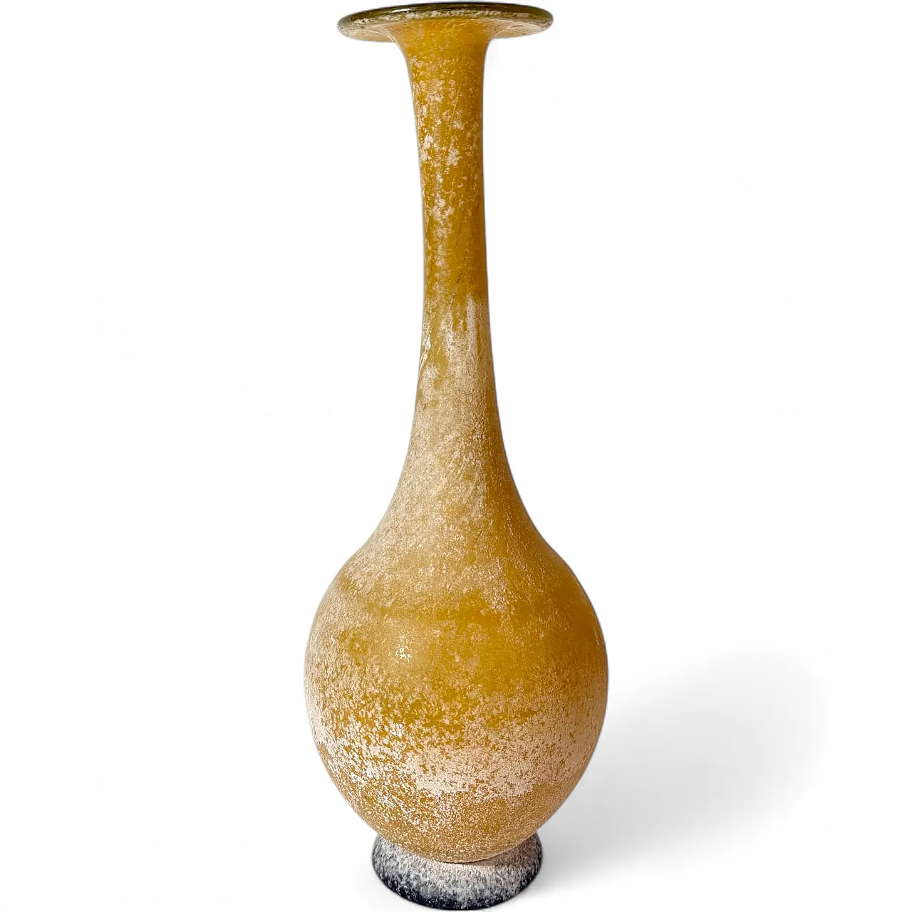 Vaso bottiglia in vetro scavo attr. a Gino Cenedese, anni '70 16