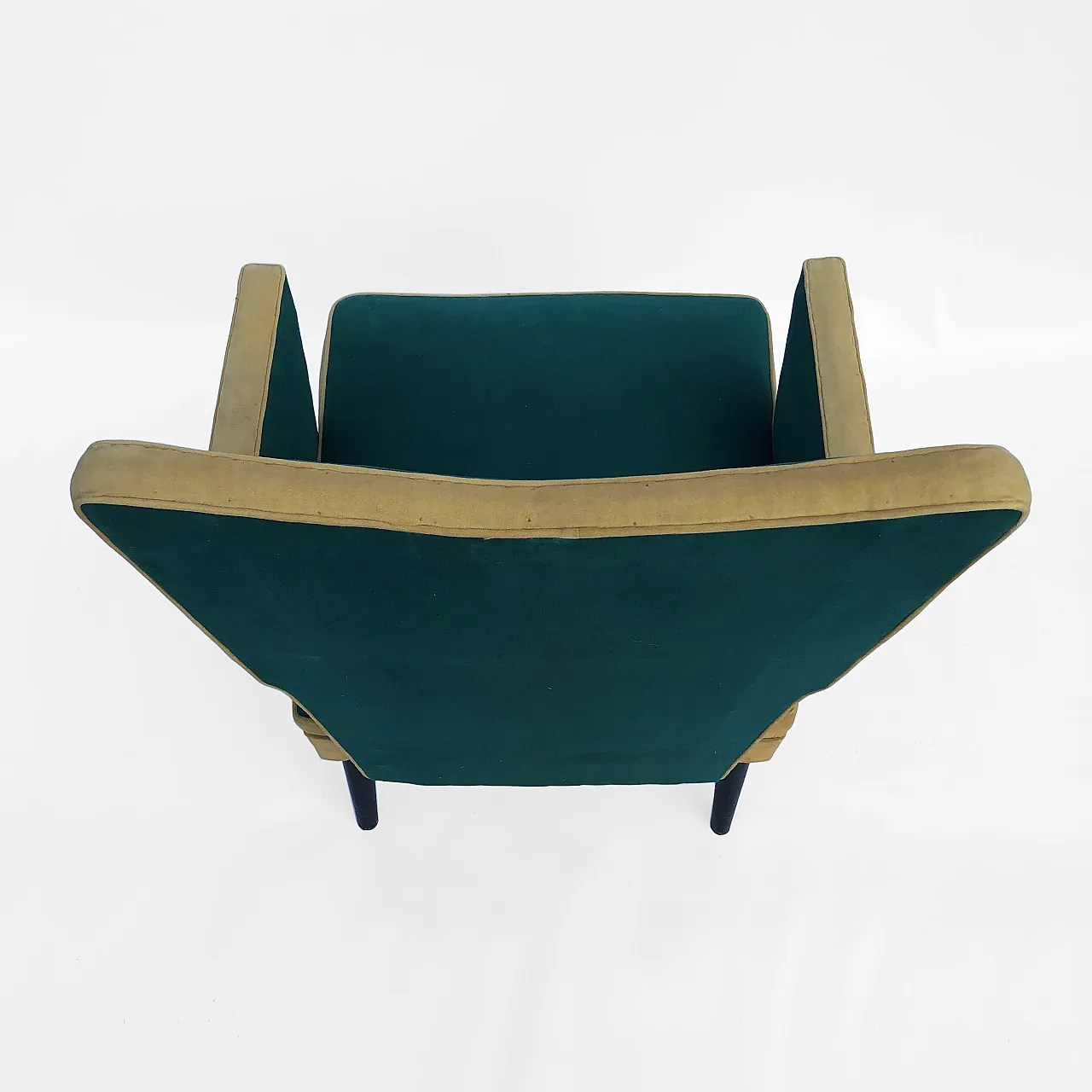 Poltrona italiana Mid-Century con schienale alto, anni '50 12