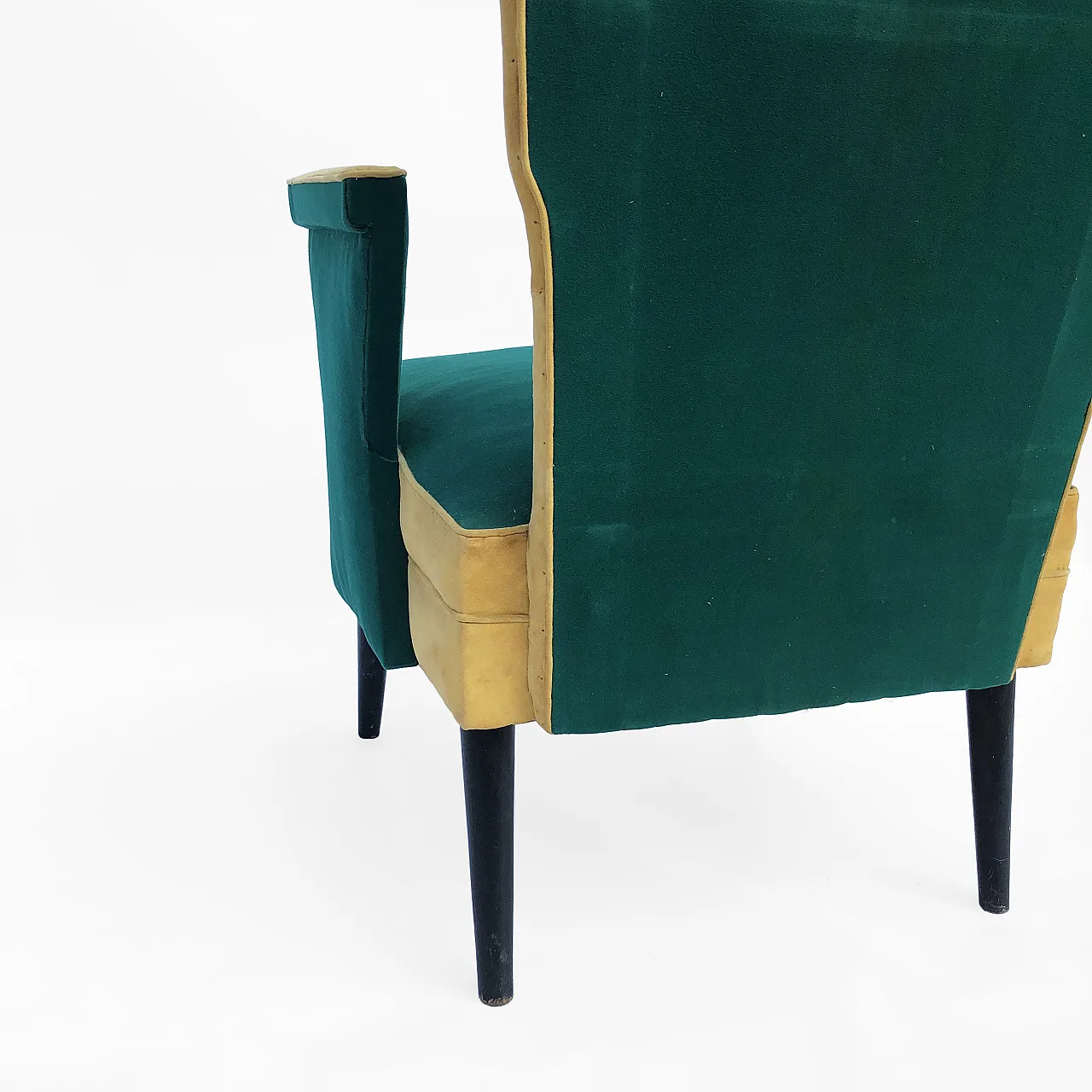 Poltrona italiana Mid-Century con schienale alto, anni '50 13