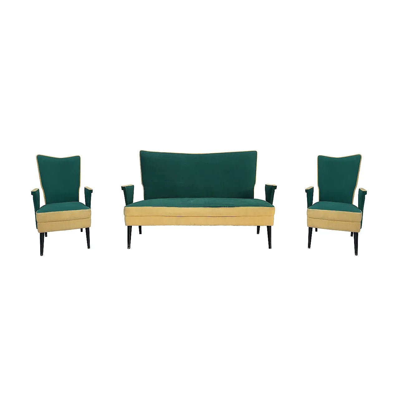 Poltrona italiana Mid-Century con schienale alto, anni '50 14