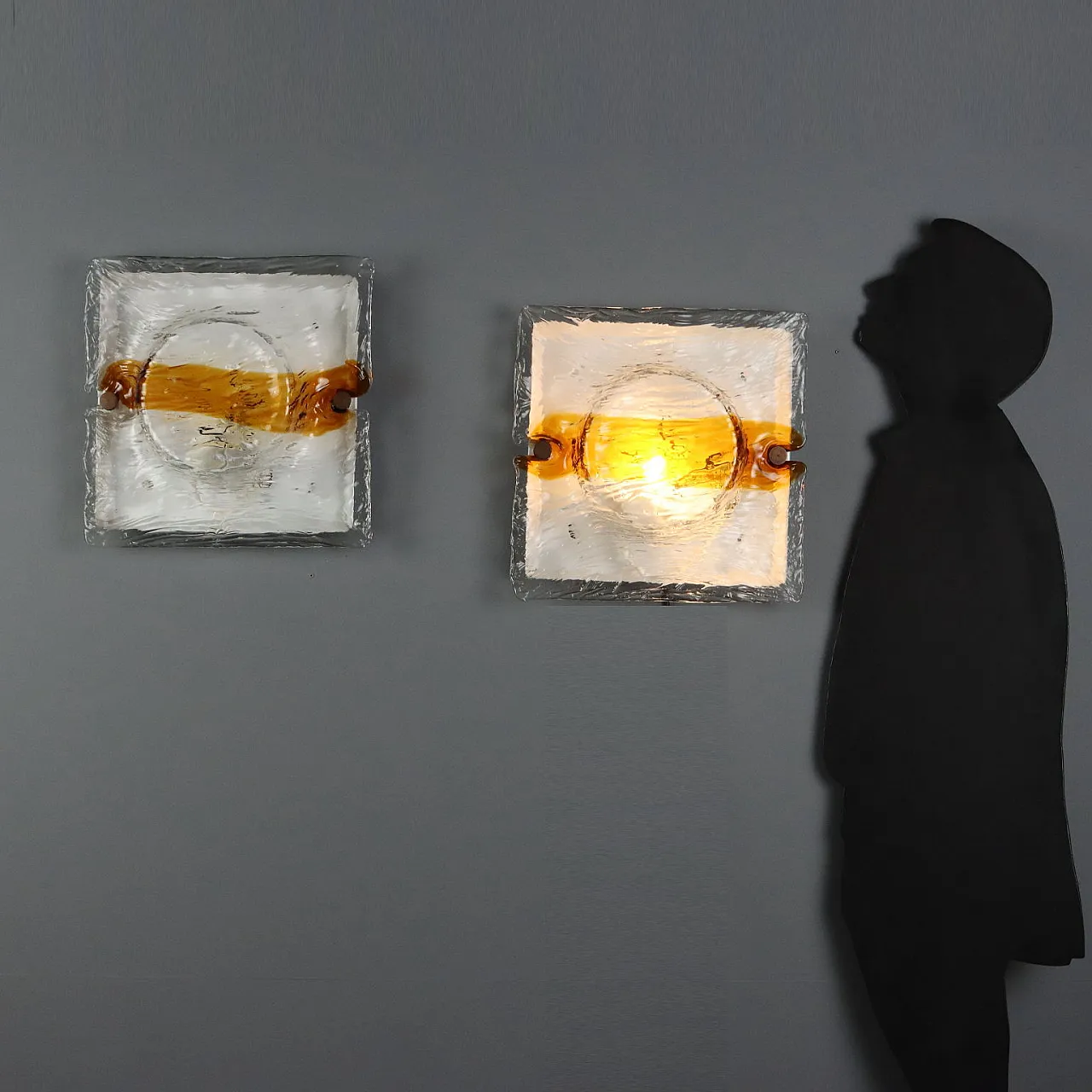 Pair of ceiling or wall lamps, 1970s 2