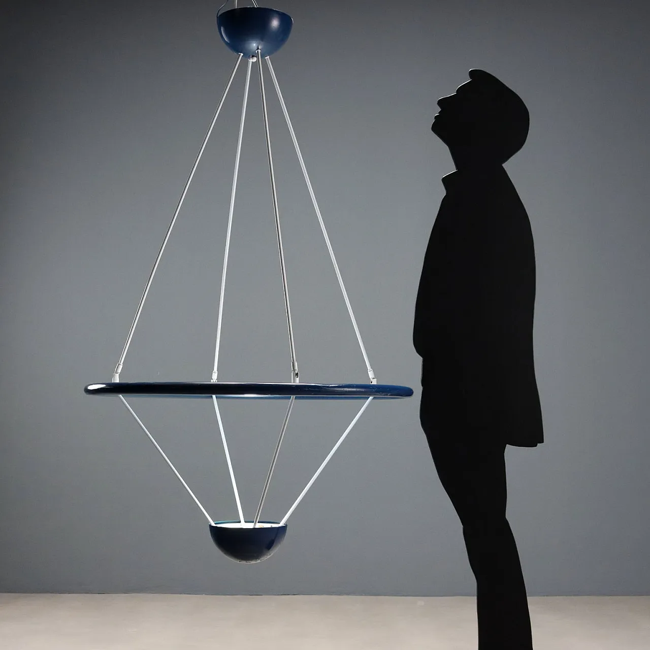 Chandelier in metal, 1980s 2