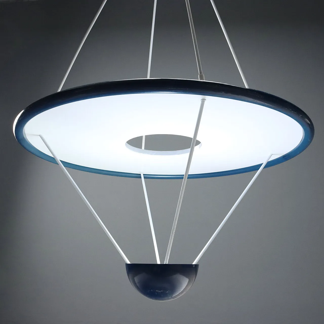 Chandelier in metal, 1980s 3