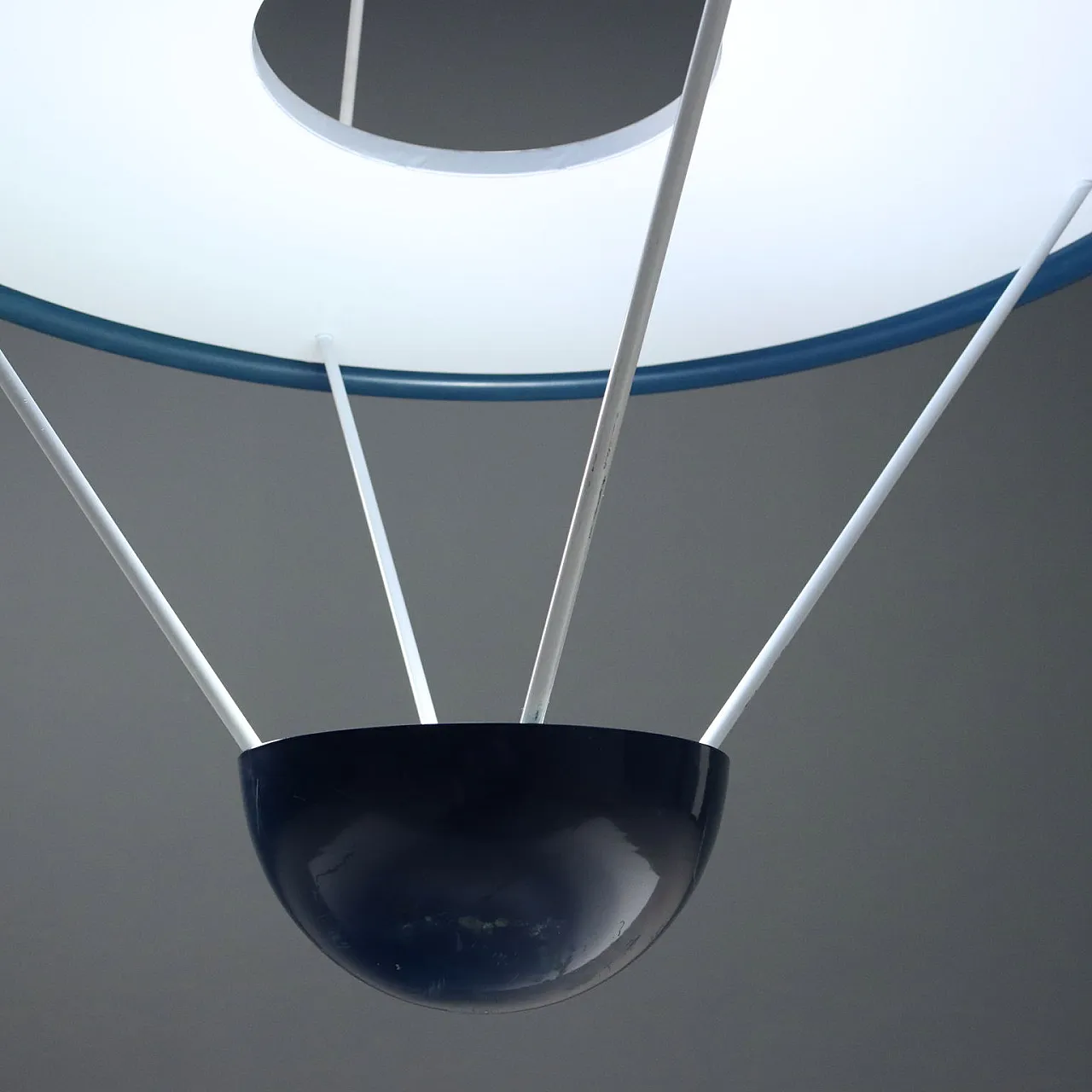 Chandelier in metal, 1980s 4