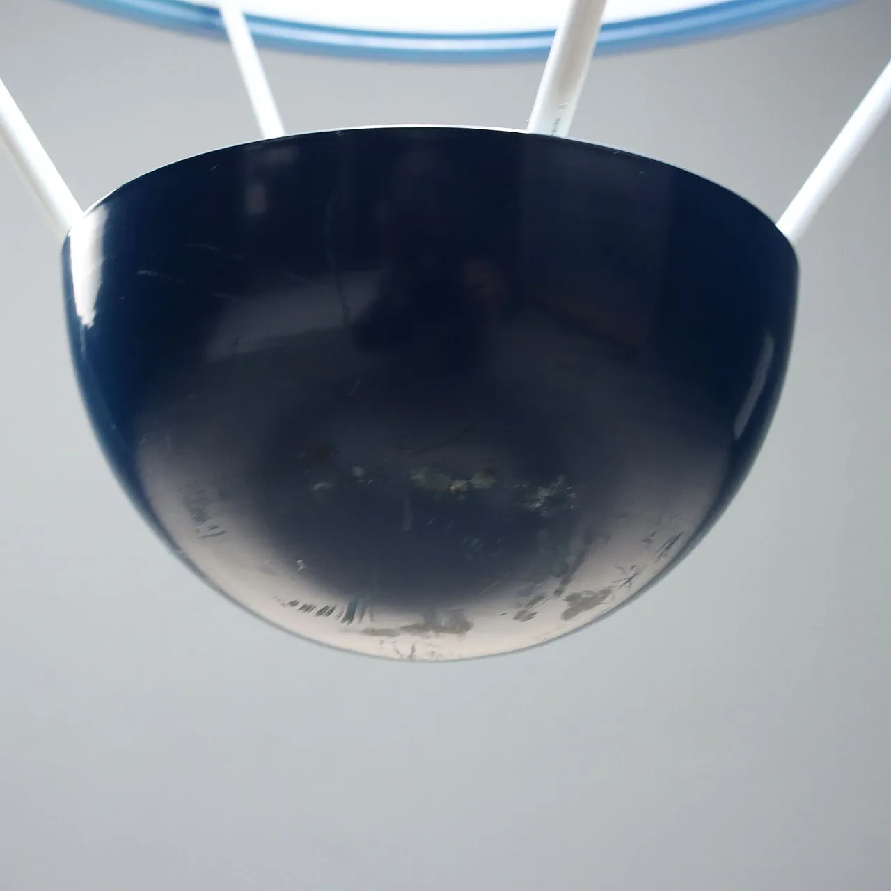 Chandelier in metal, 1980s 7