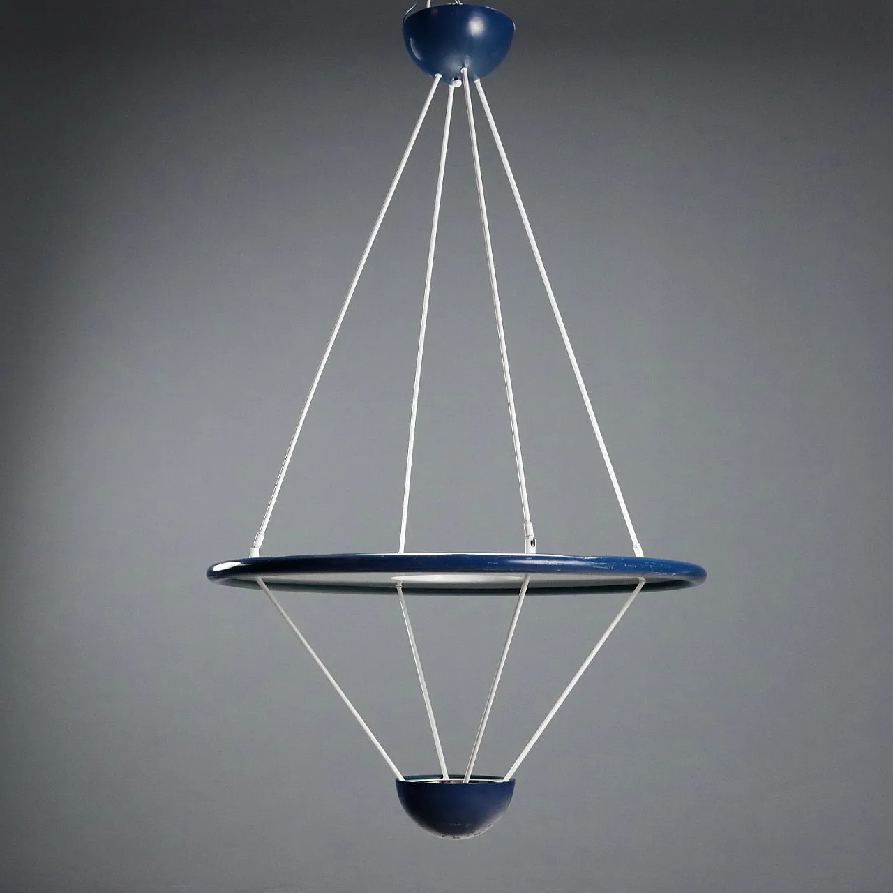 Chandelier in metal, 1980s 8