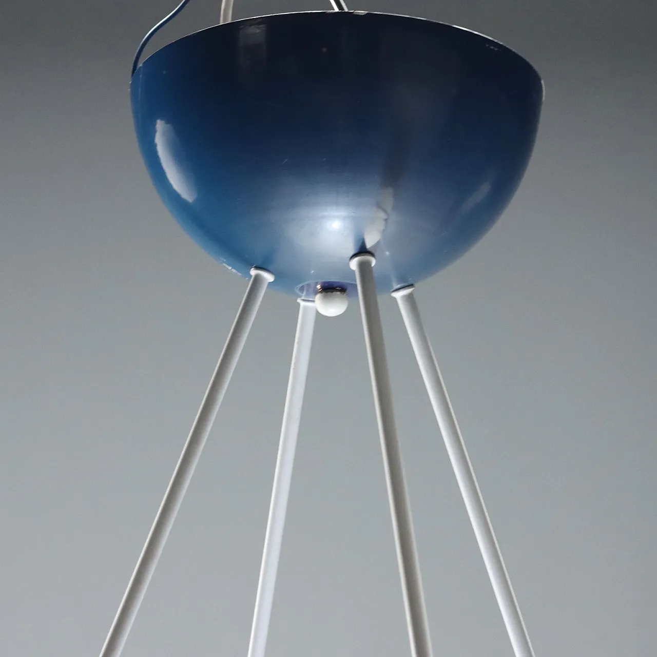 Chandelier in metal, 1980s 9