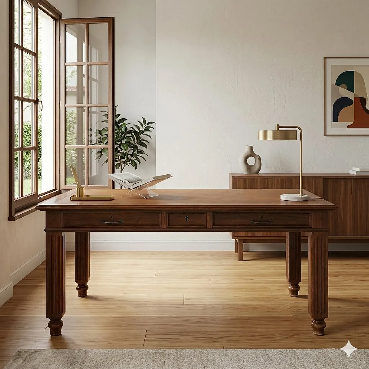 Walnut desk, early 20th century 2