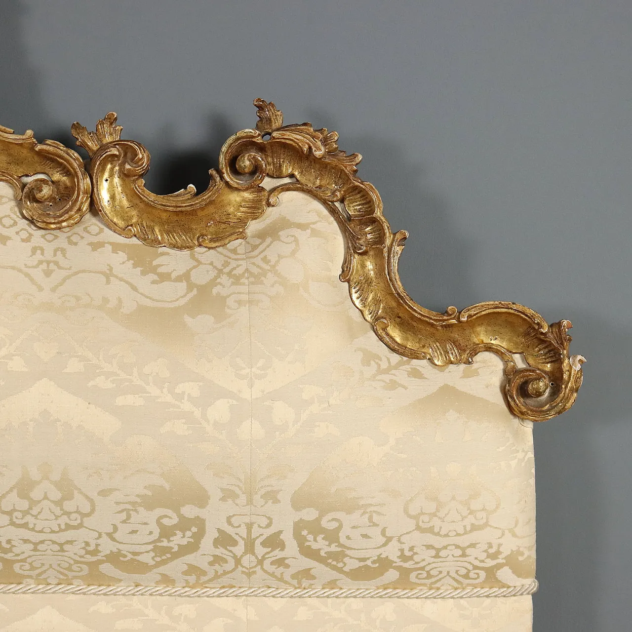 Carved wooden bed headboard, 20th century 8