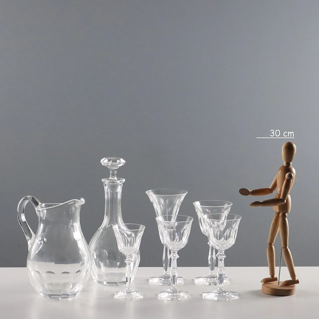 Crystal glasses service, 20th century 2