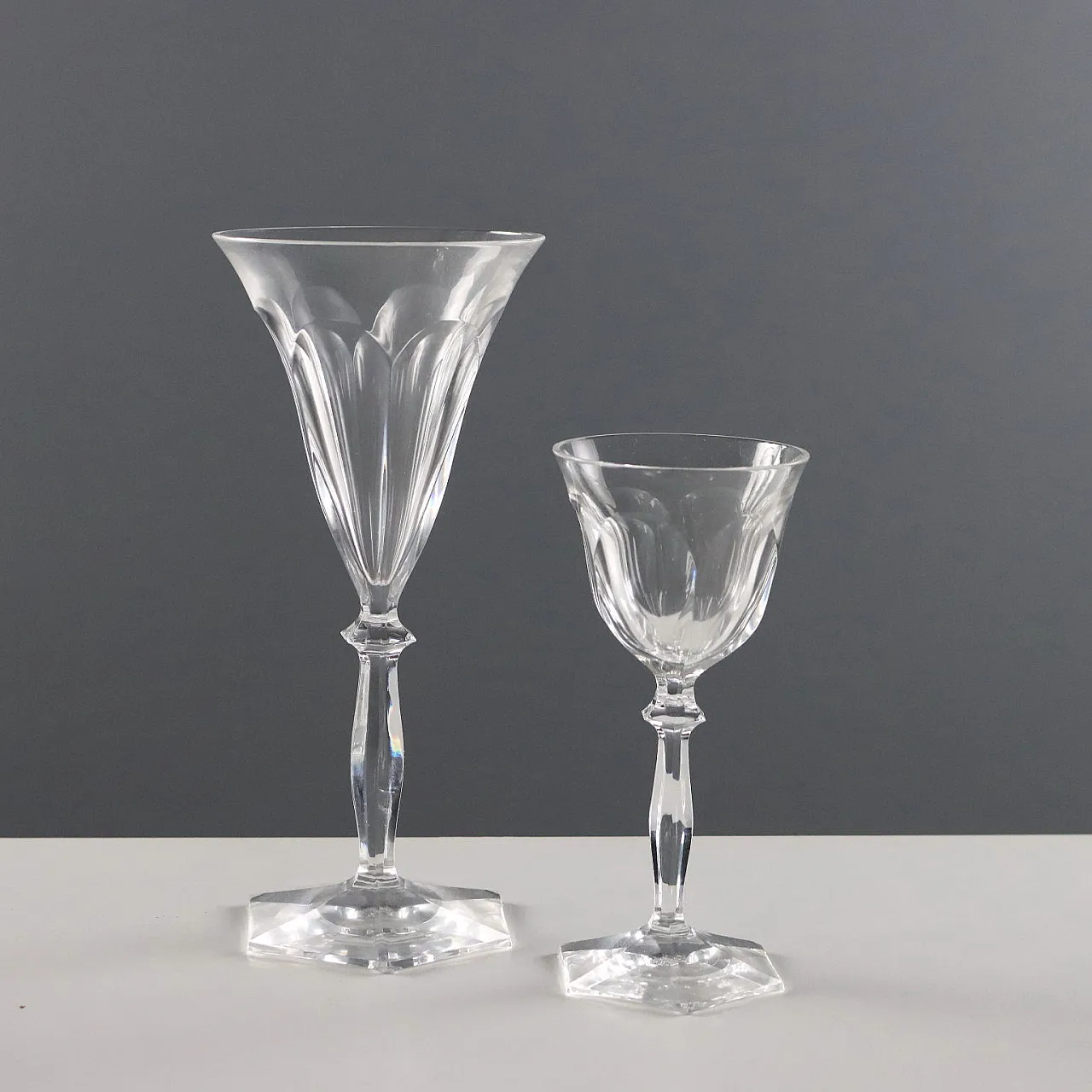 Crystal glasses service, 20th century 6
