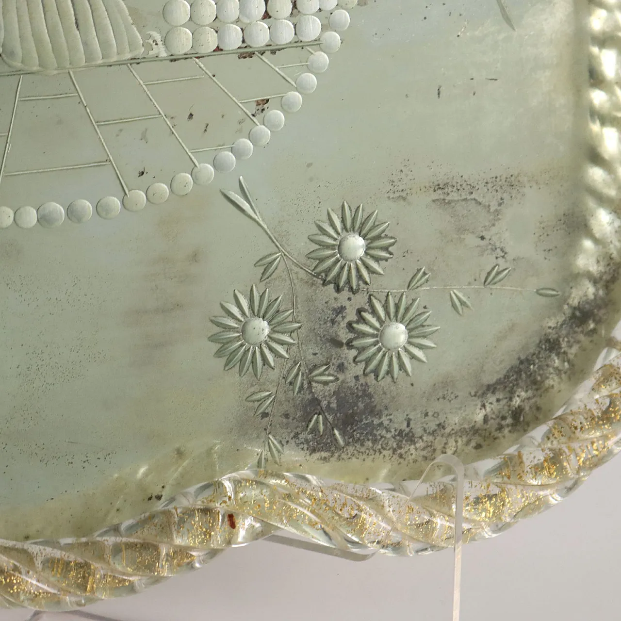 Vassoio a specchio inciso, Manifattura di Murano, '900 6