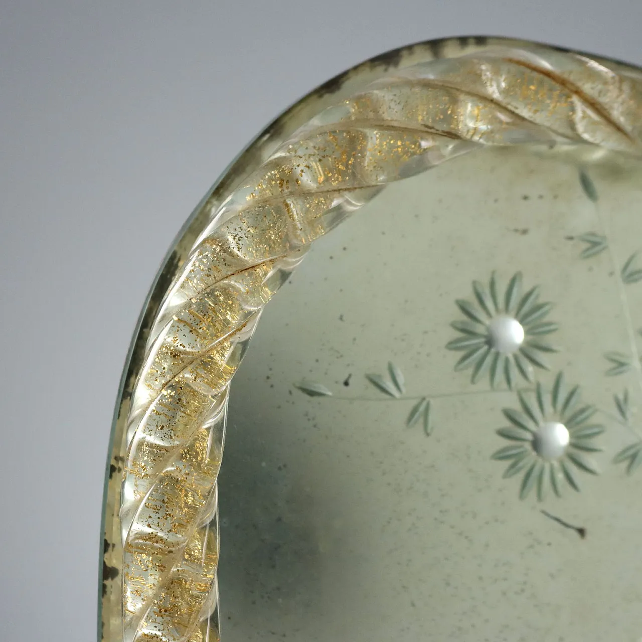Vassoio a specchio inciso, Manifattura di Murano, '900 8