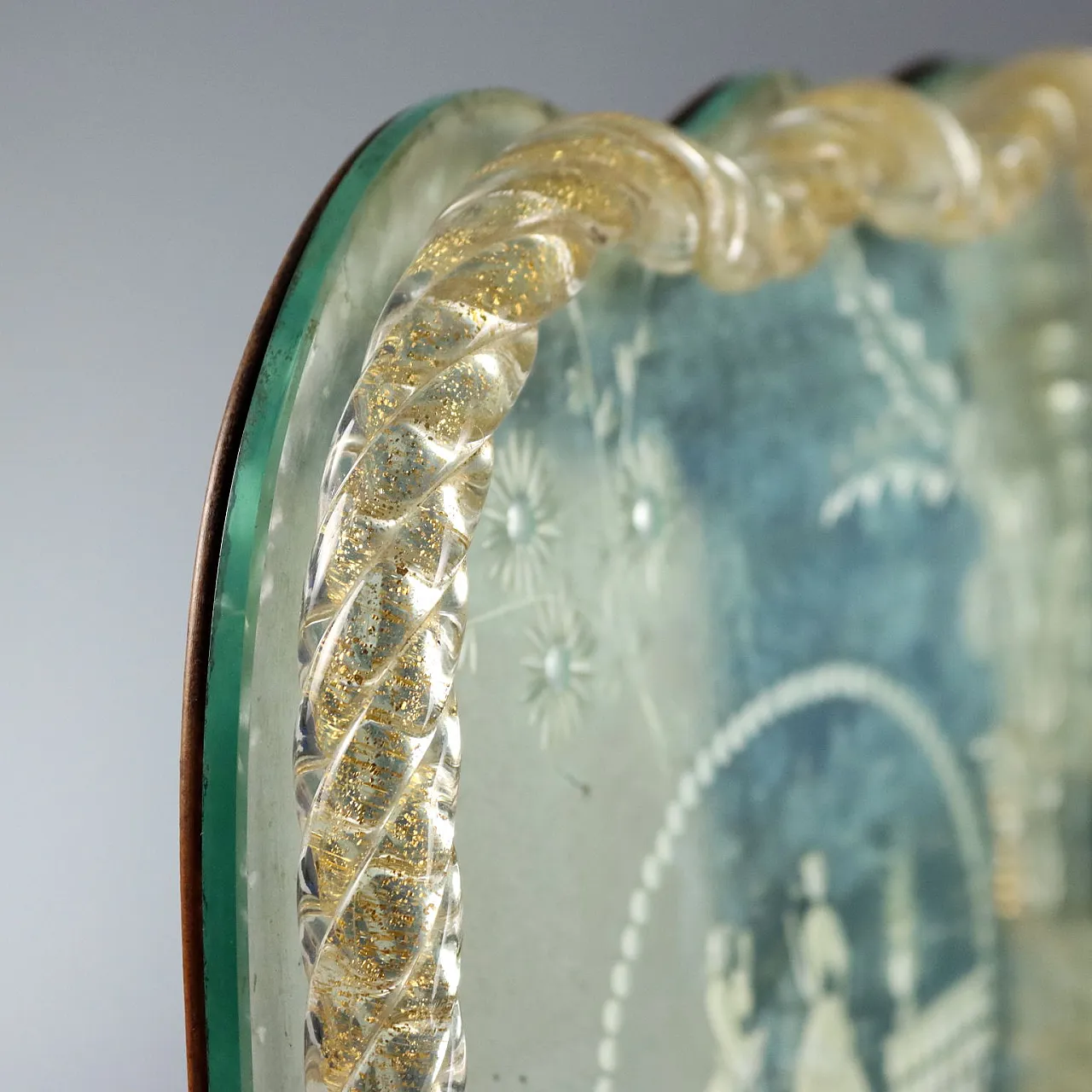 Vassoio a specchio inciso, Manifattura di Murano, '900 9