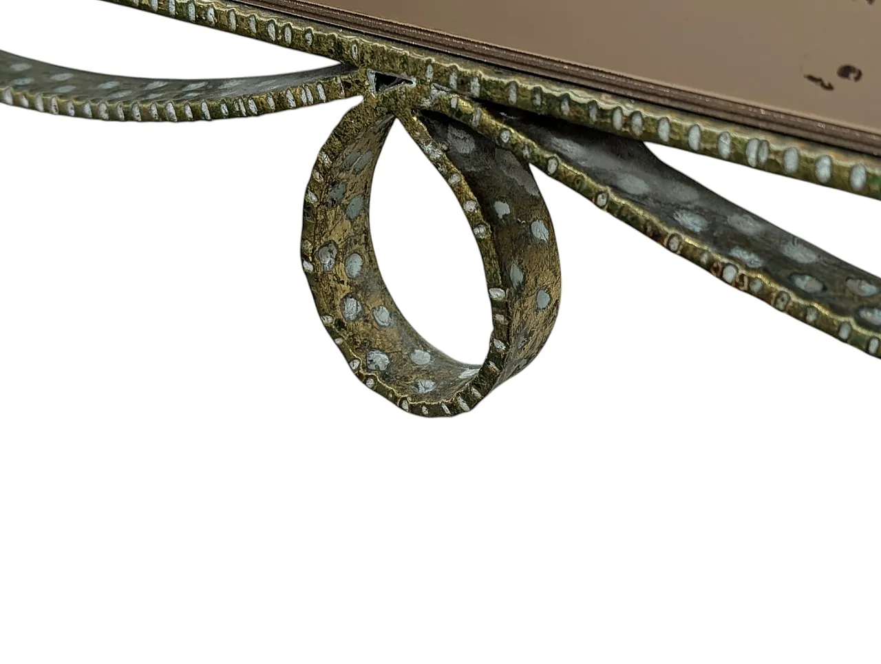 Iron and glass wall coat hanger, 1950s 4