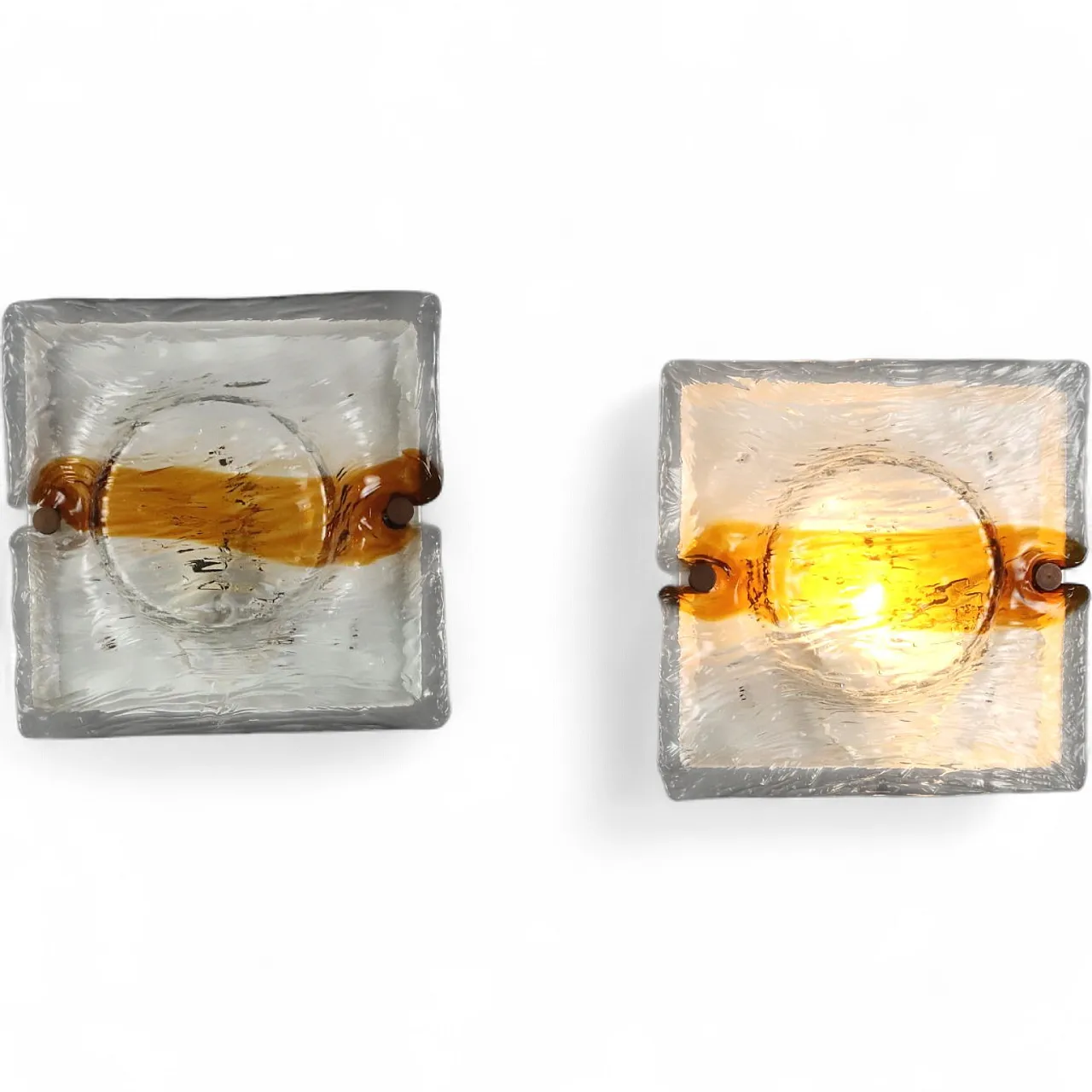 Pair of ceiling or wall lamps, 1970s 9