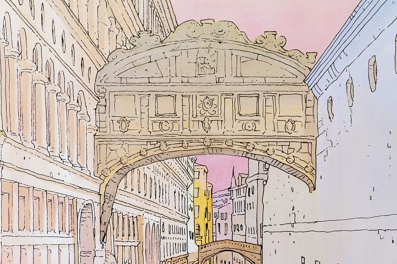 The Bridge of Sighs Poster by Moebius, 1980s 2