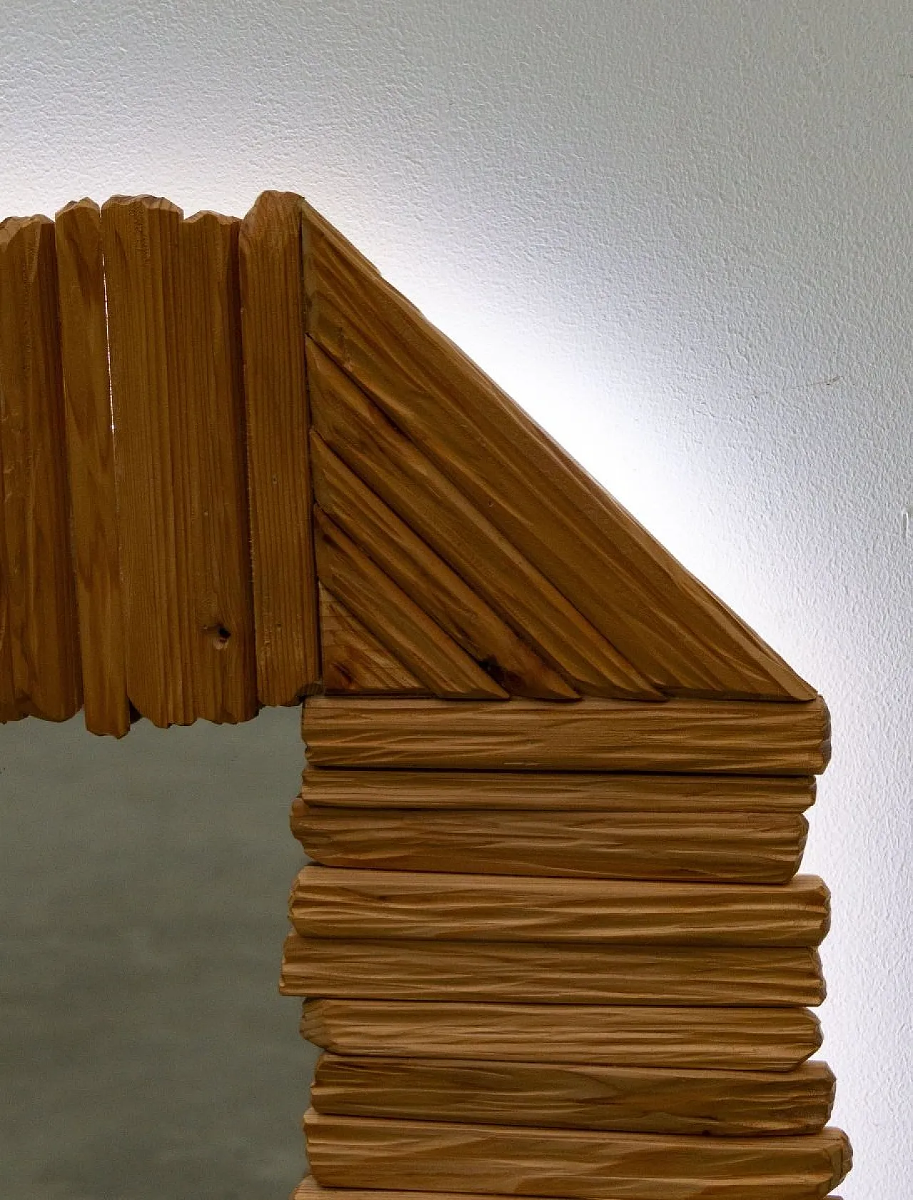 Specchio retroilluminato con cornice in legno, anni 2000 2